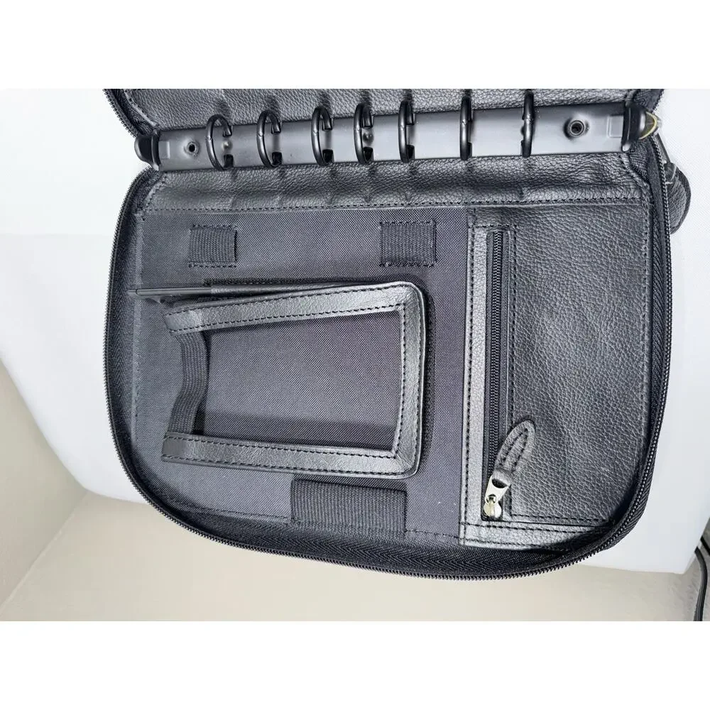 Daytimer Organizer Planner 7 Ring Genuine Leather Zipper Closure 7.25 x 9.75”